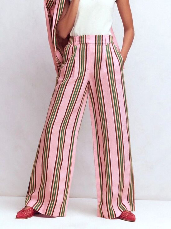Boden Pants - BODEN Darling Candy-Stripe Wide Leg Kennsington Trouser Pants Sz 4 NWT $220!!